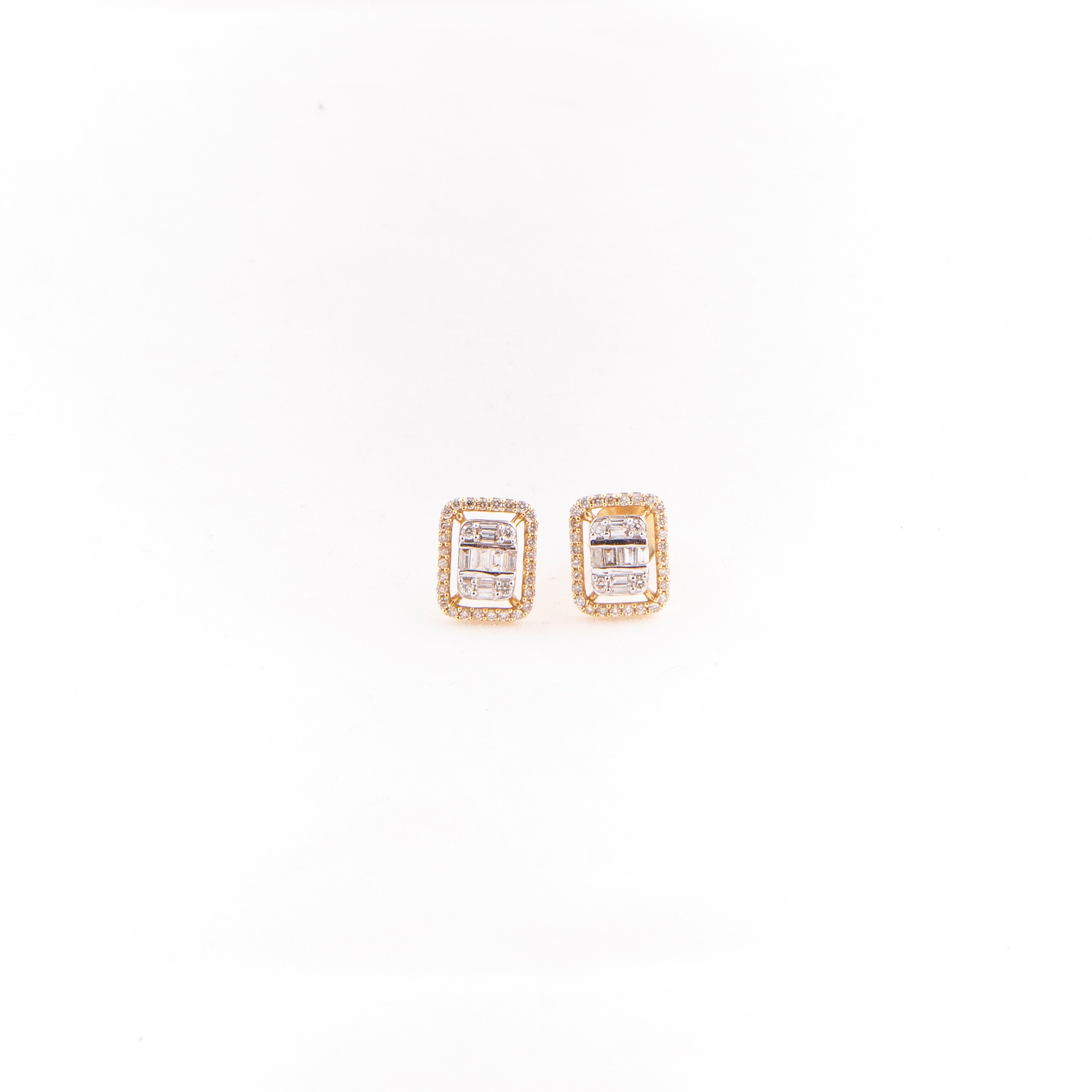 Aretes Studs Diamante Oro Amarillo 14K 0.5 ct.