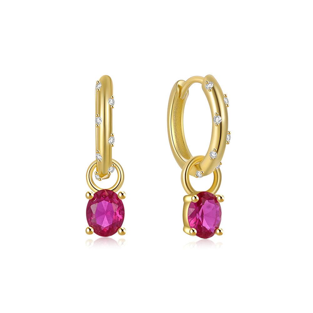 Arete Hoops Plata S925 Baño de oro 18k 1.8g
