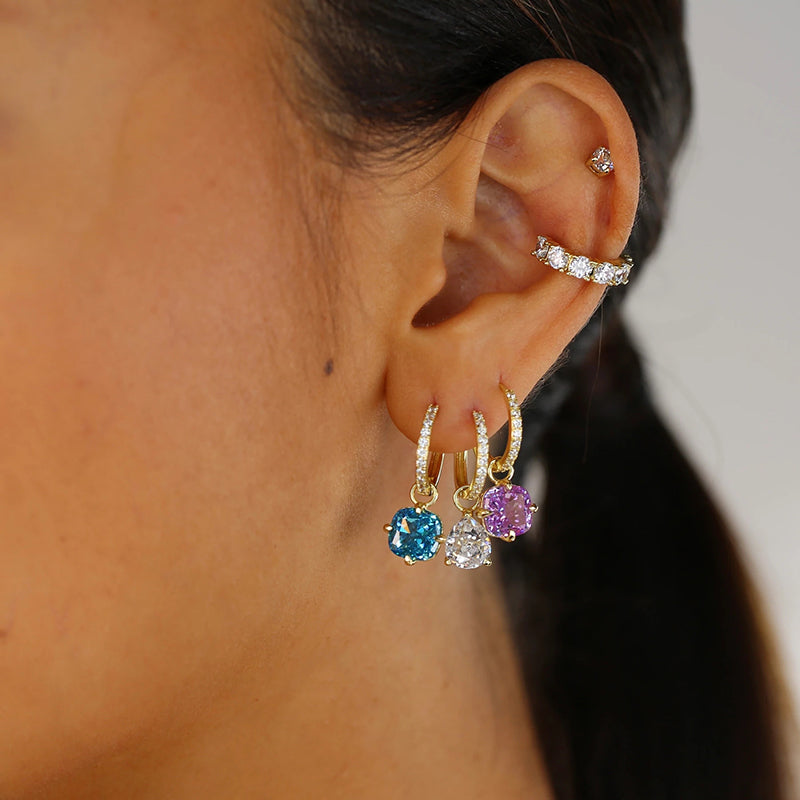 Arete Hoops Plata S925 Baño de oro 2.64g