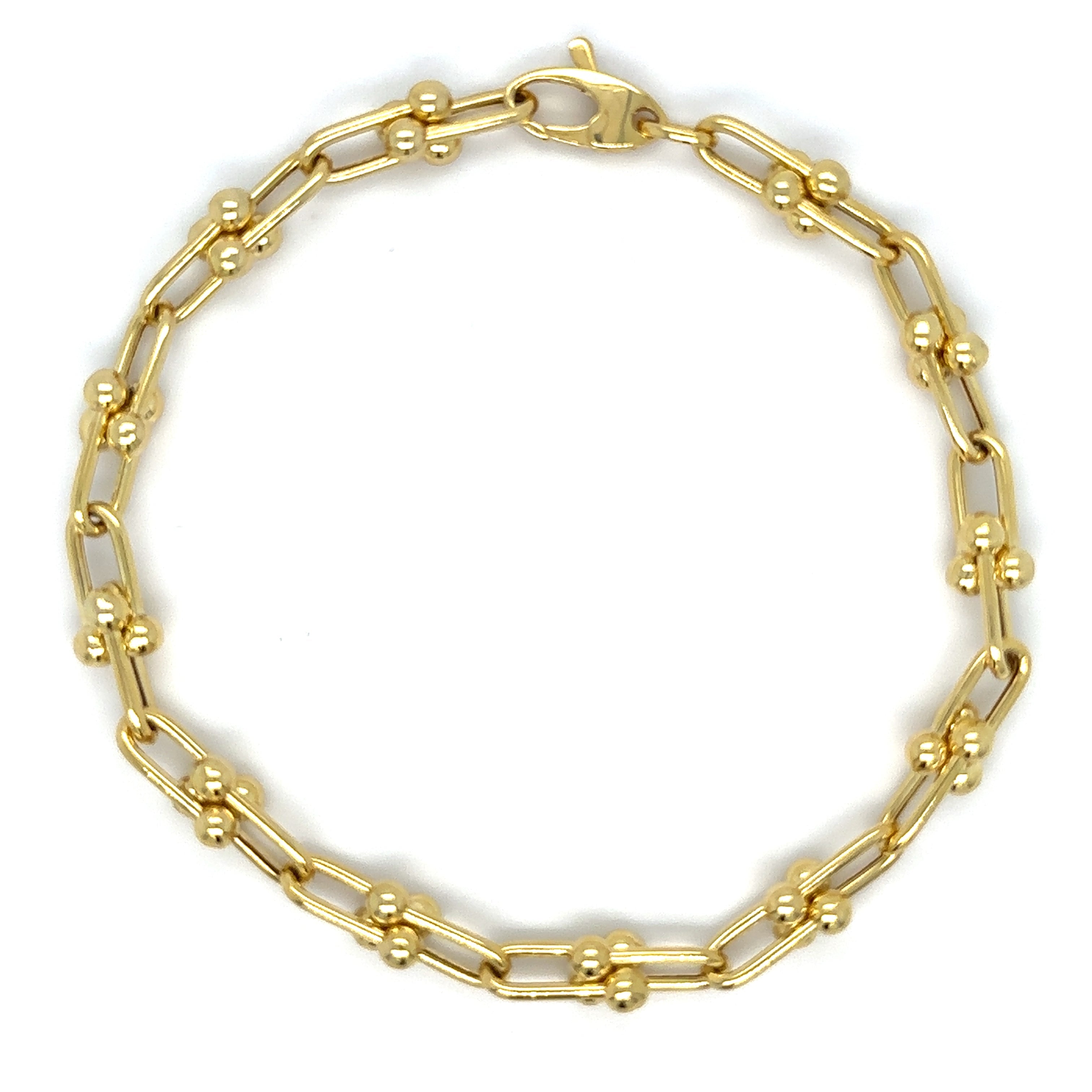 Pulsera U-Link De Oro Amarillo De 14Kt De 8.0 G