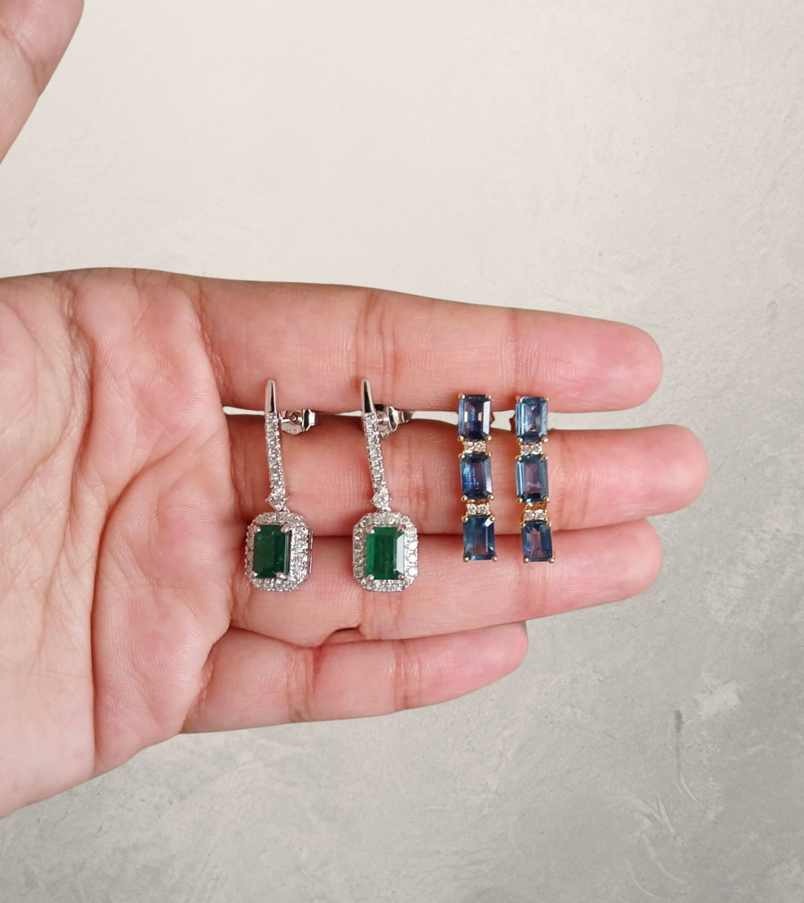 Aretes 2.27 ct diamante 0.70 ct oro 14k