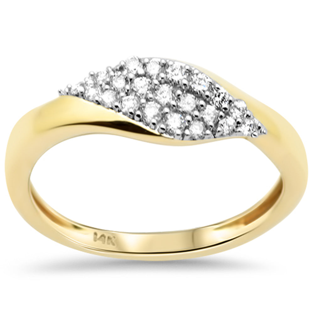 Anillo De Diamante En Oro Amarillo De 14K .24Ct