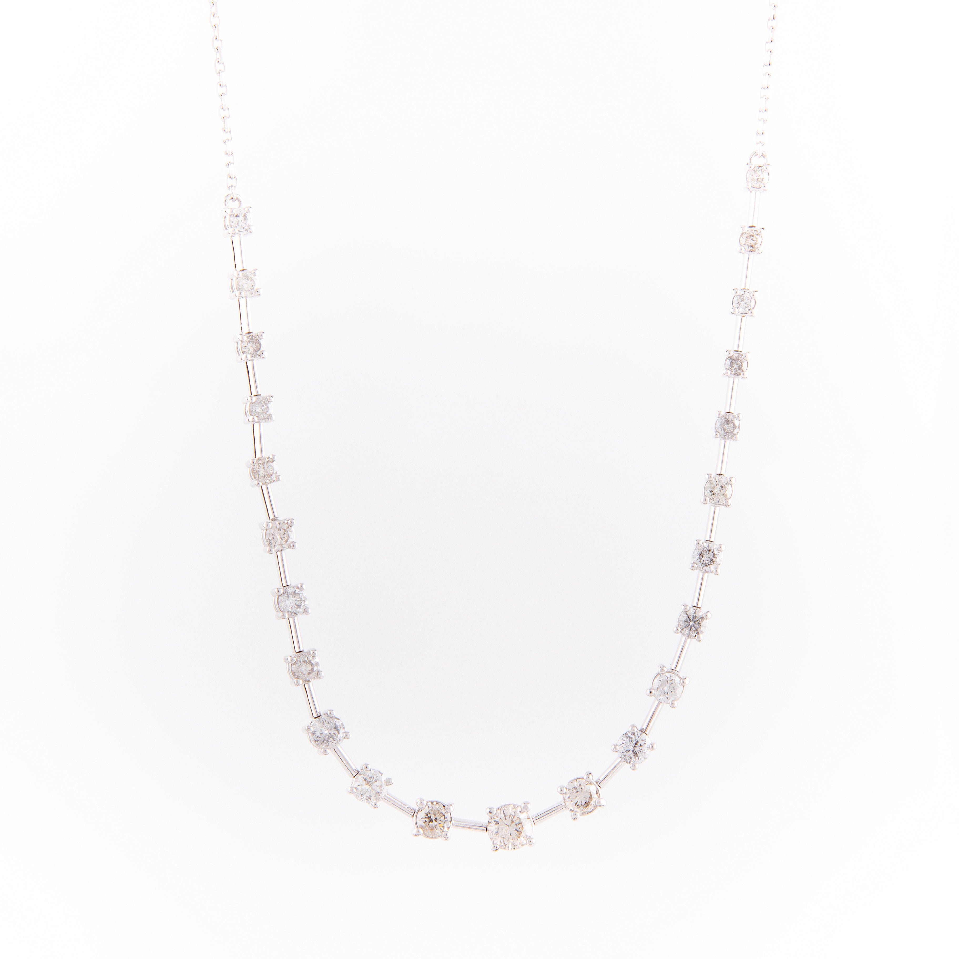 Collar Diamante Oro Blanco 14K 4 ct.