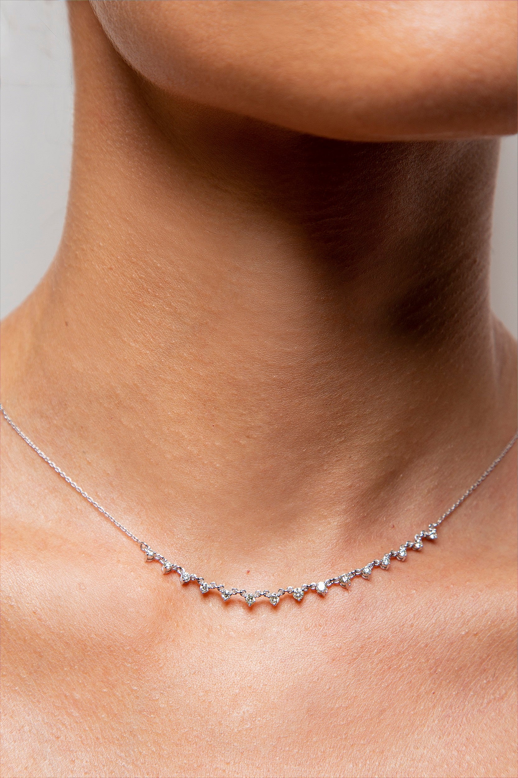 Collar Diamante Oro Blanco 14K 0.66 ct.