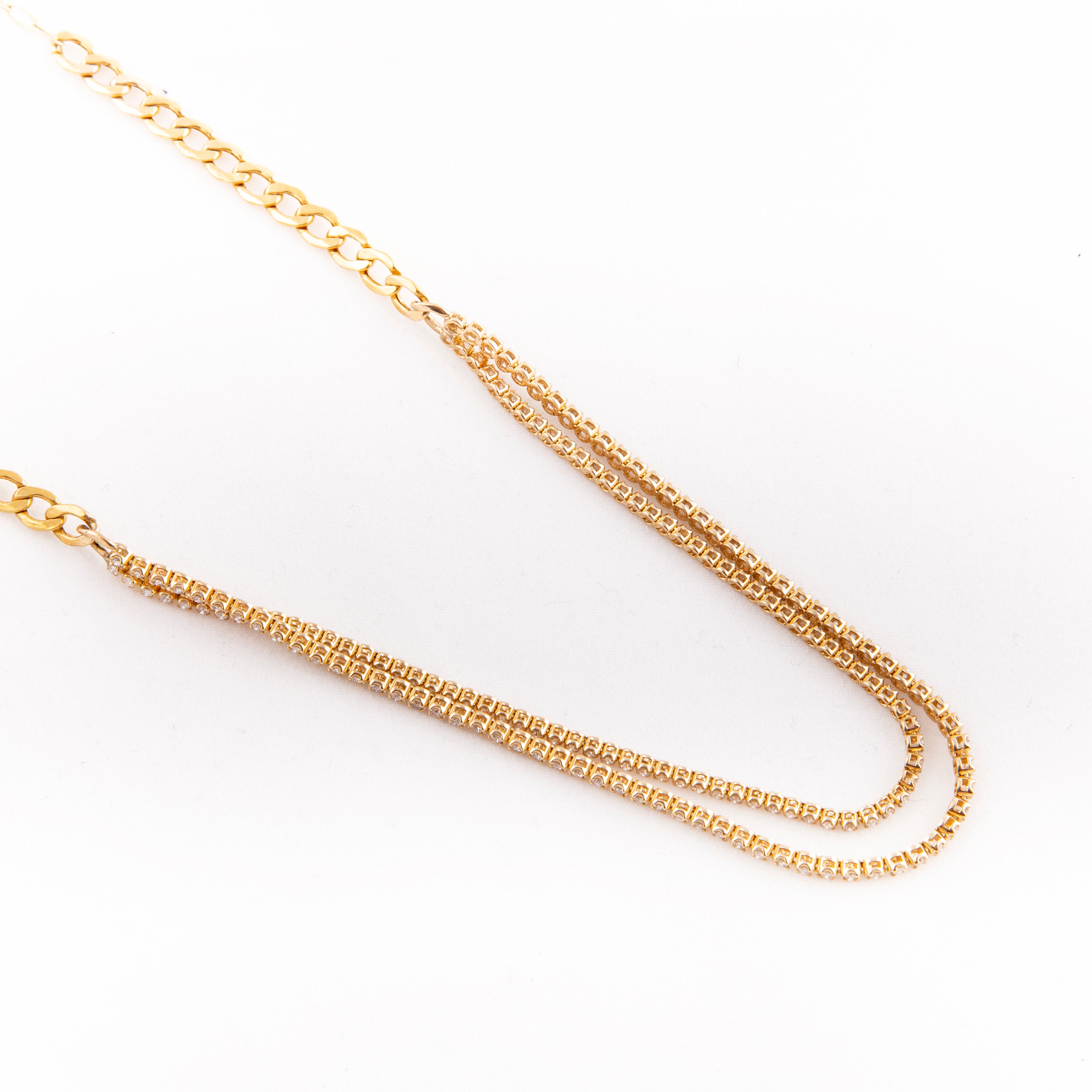 Collar Tennis Diamante Oro Amarillo 14K 2 ct.