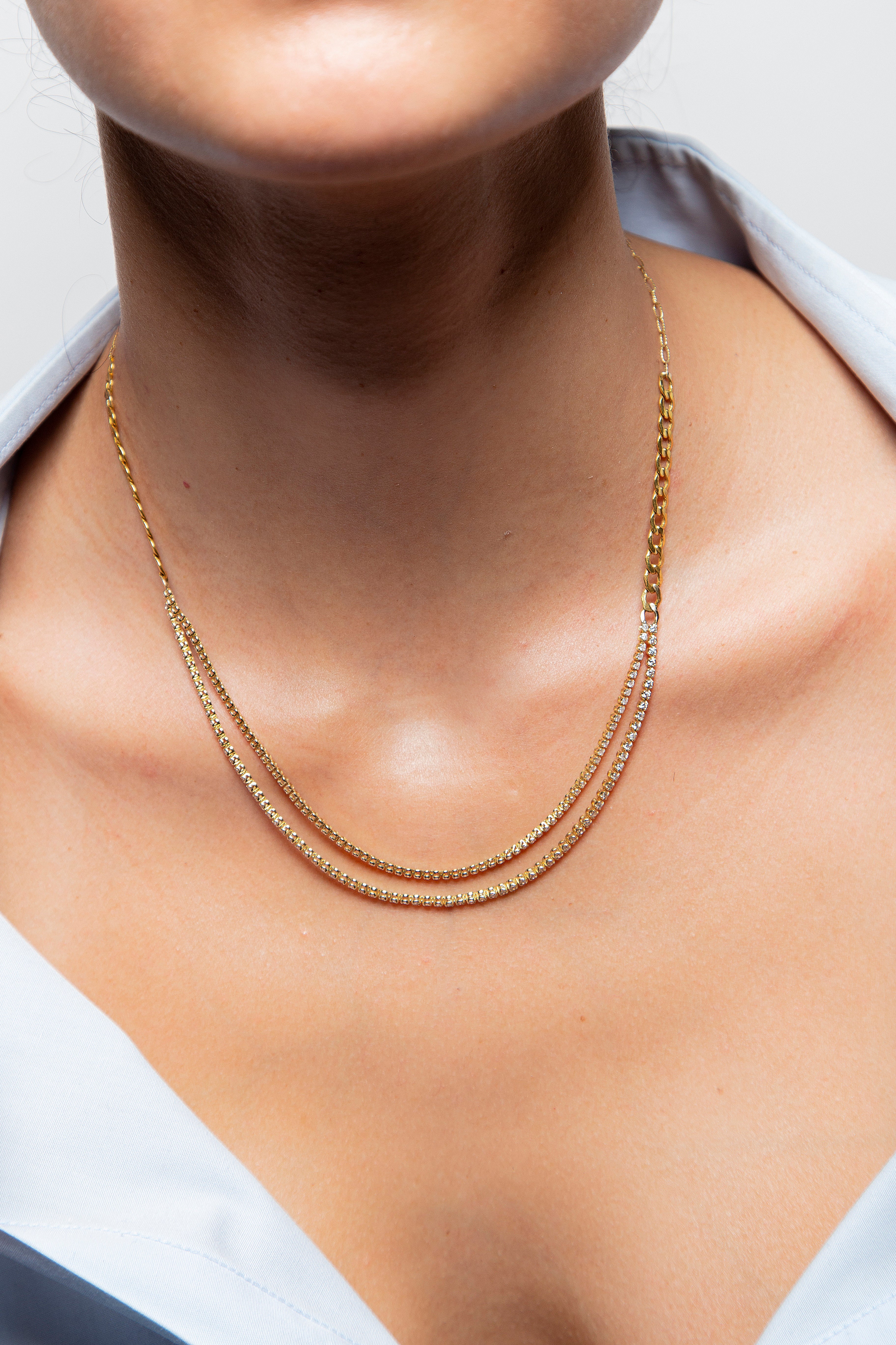 Collar Tennis Diamante Oro Amarillo 14K 2 ct.
