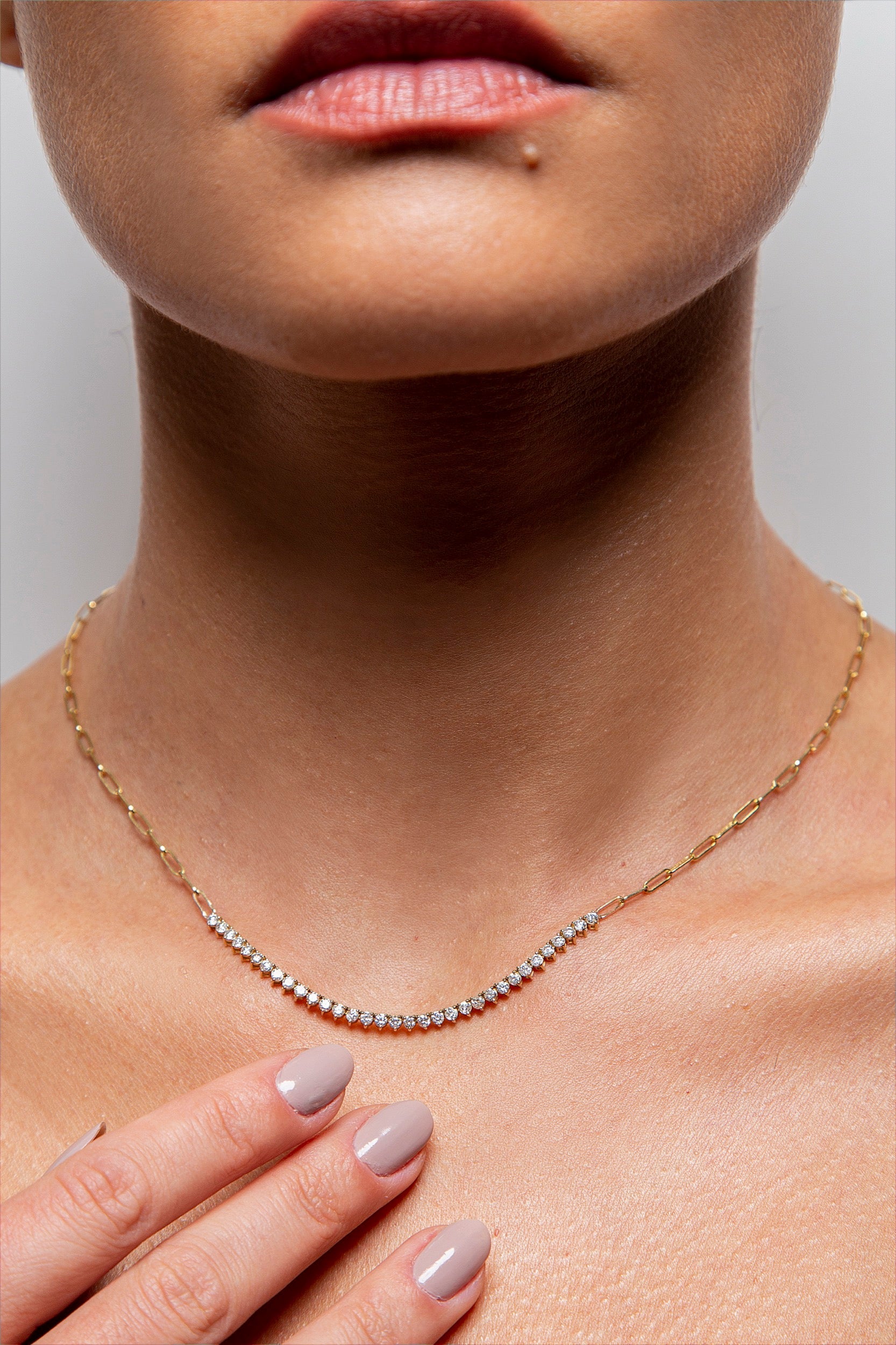 Collar Tennis Diamante Oro Amarillo 14K 1.5 ct.