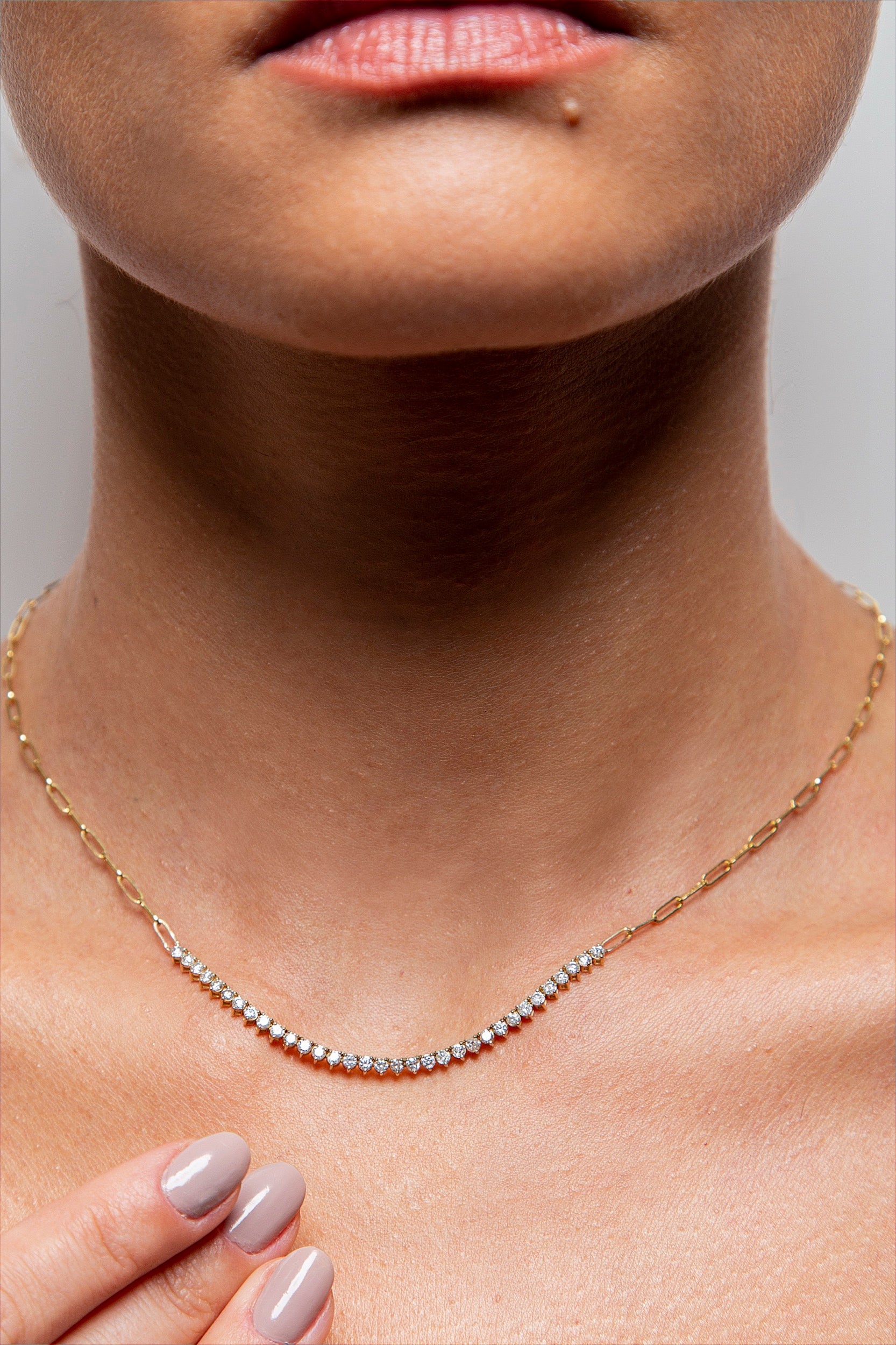 Collar Tennis Diamante Oro Amarillo 14K 1.5 ct.