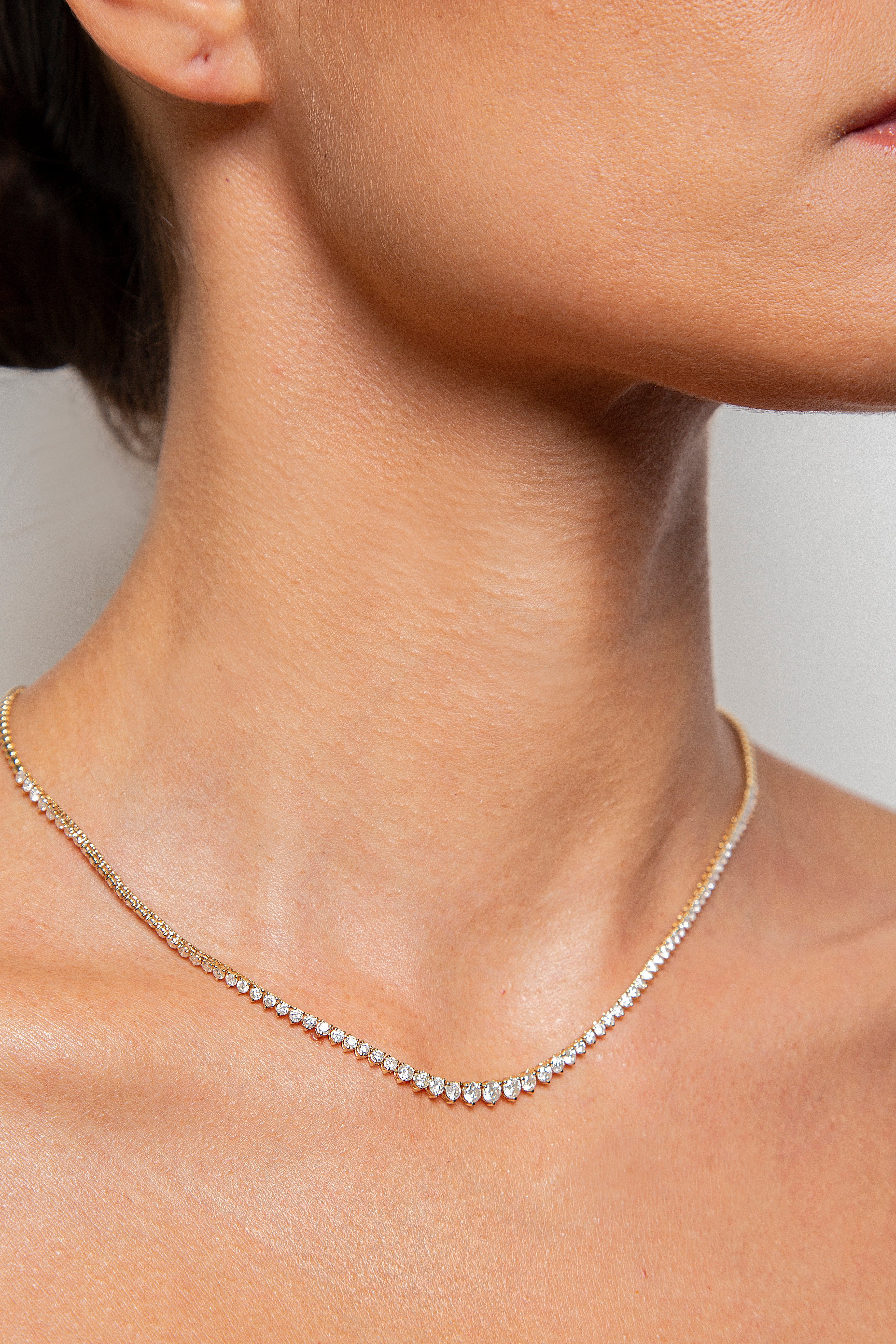 Collar Riviera Diamante Oro Amarillo 14K 3.45 ct.