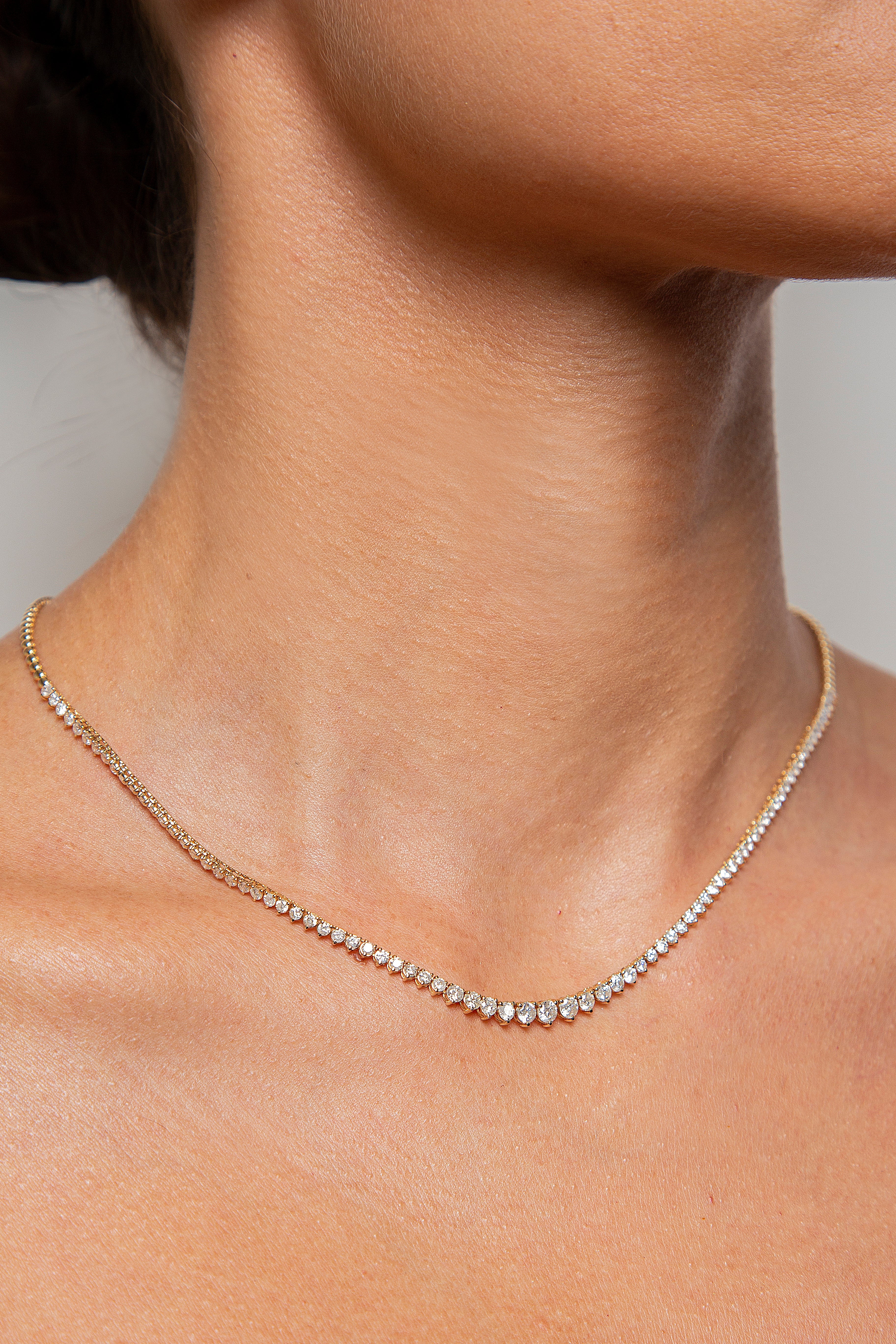 Collar Riviera Diamante Oro Amarillo 14K 3.45 ct.