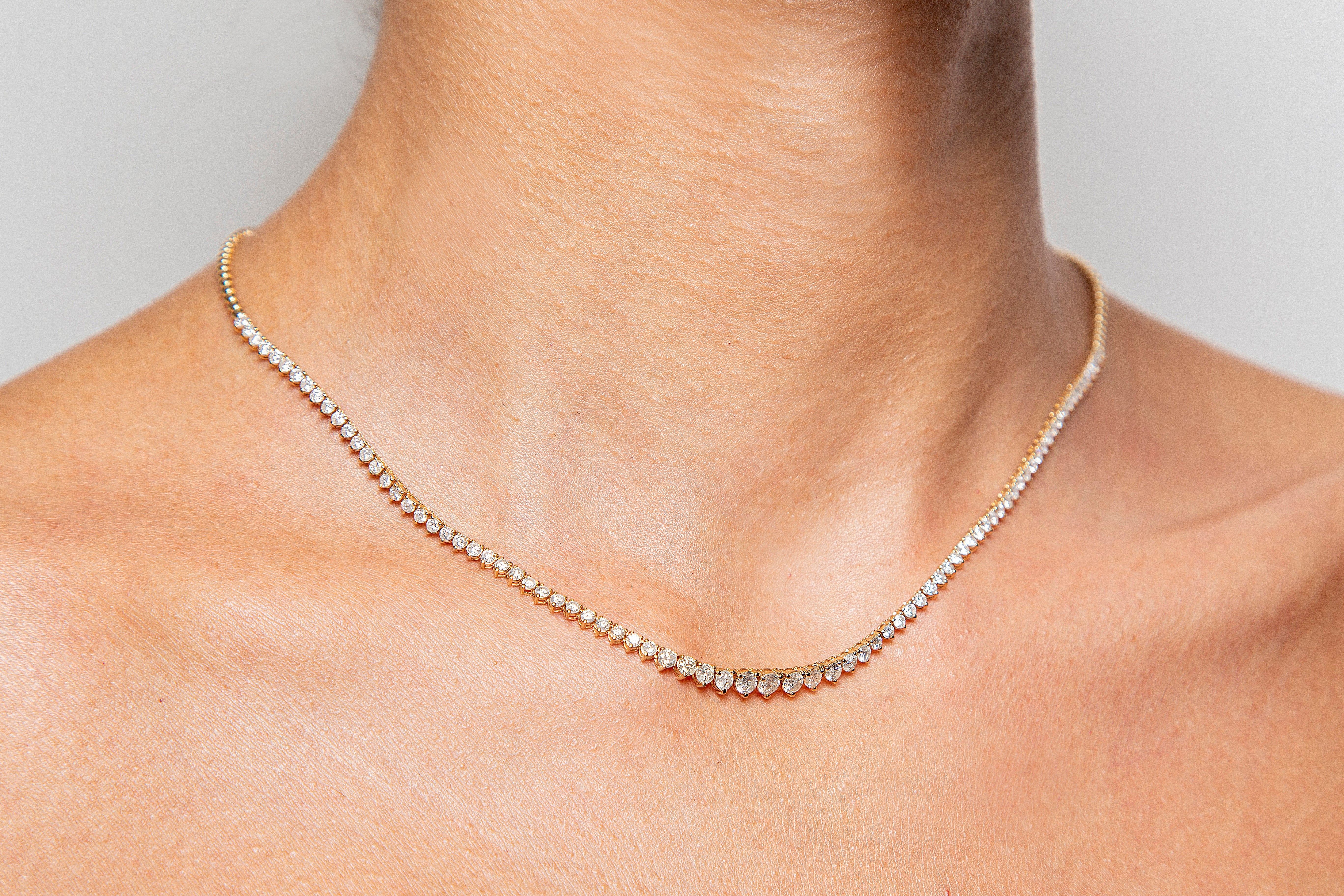 Collar Riviera Diamante Oro Amarillo 14K 3.45 ct.