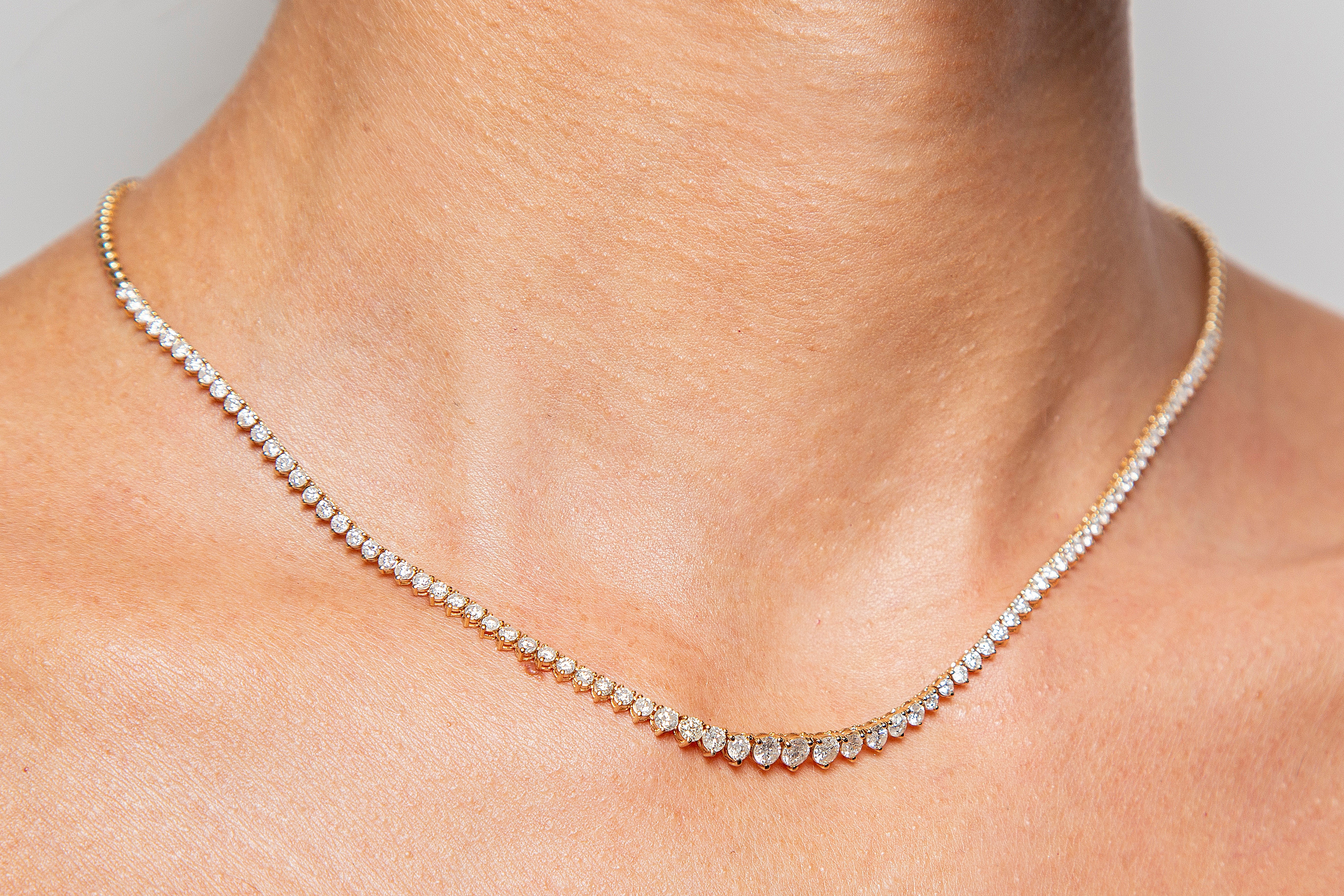 Collar Riviera Diamante Oro Amarillo 14K 3.45 ct.