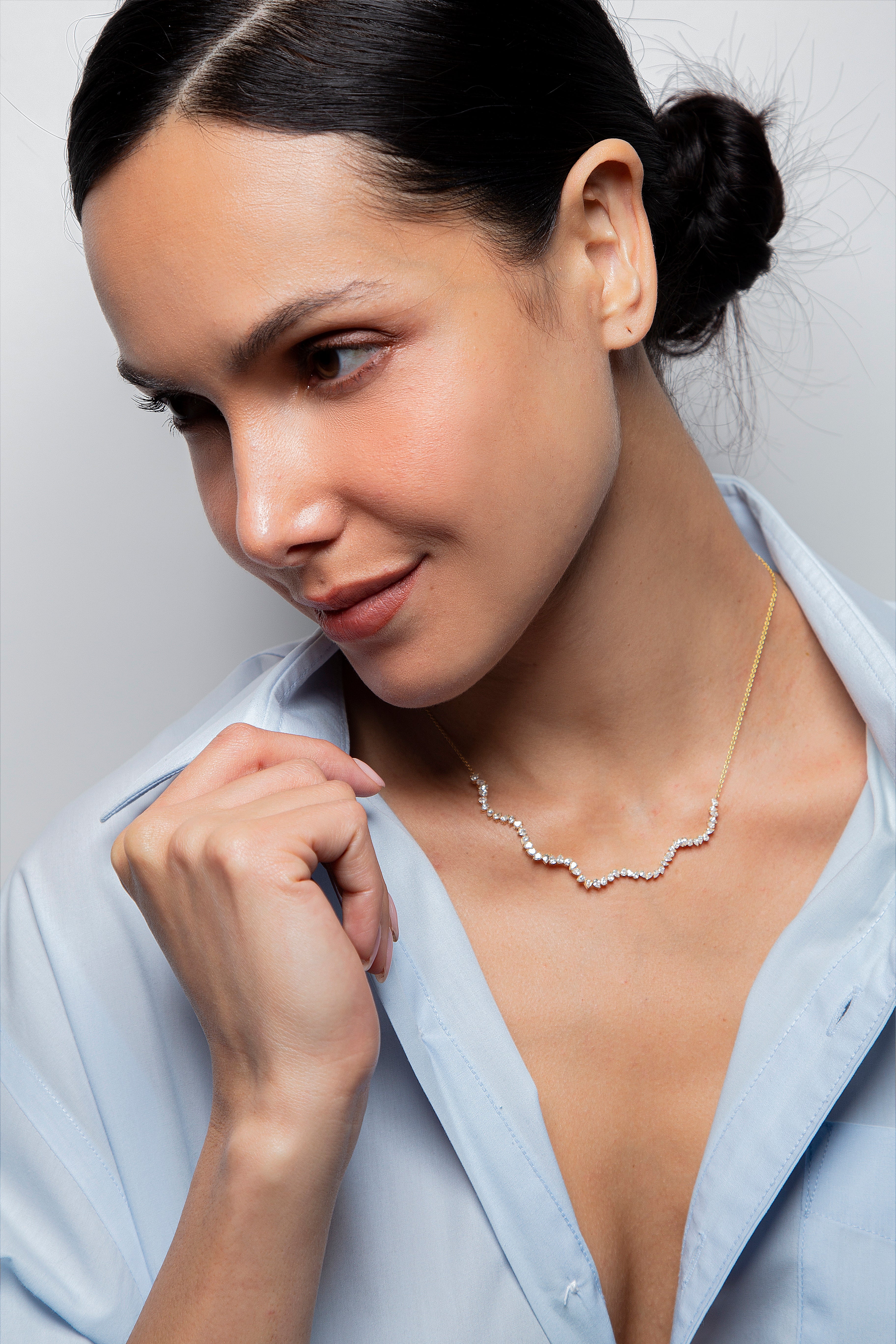 Collar Pear Diamante Oro Amarillo 14K 1.88 ct.