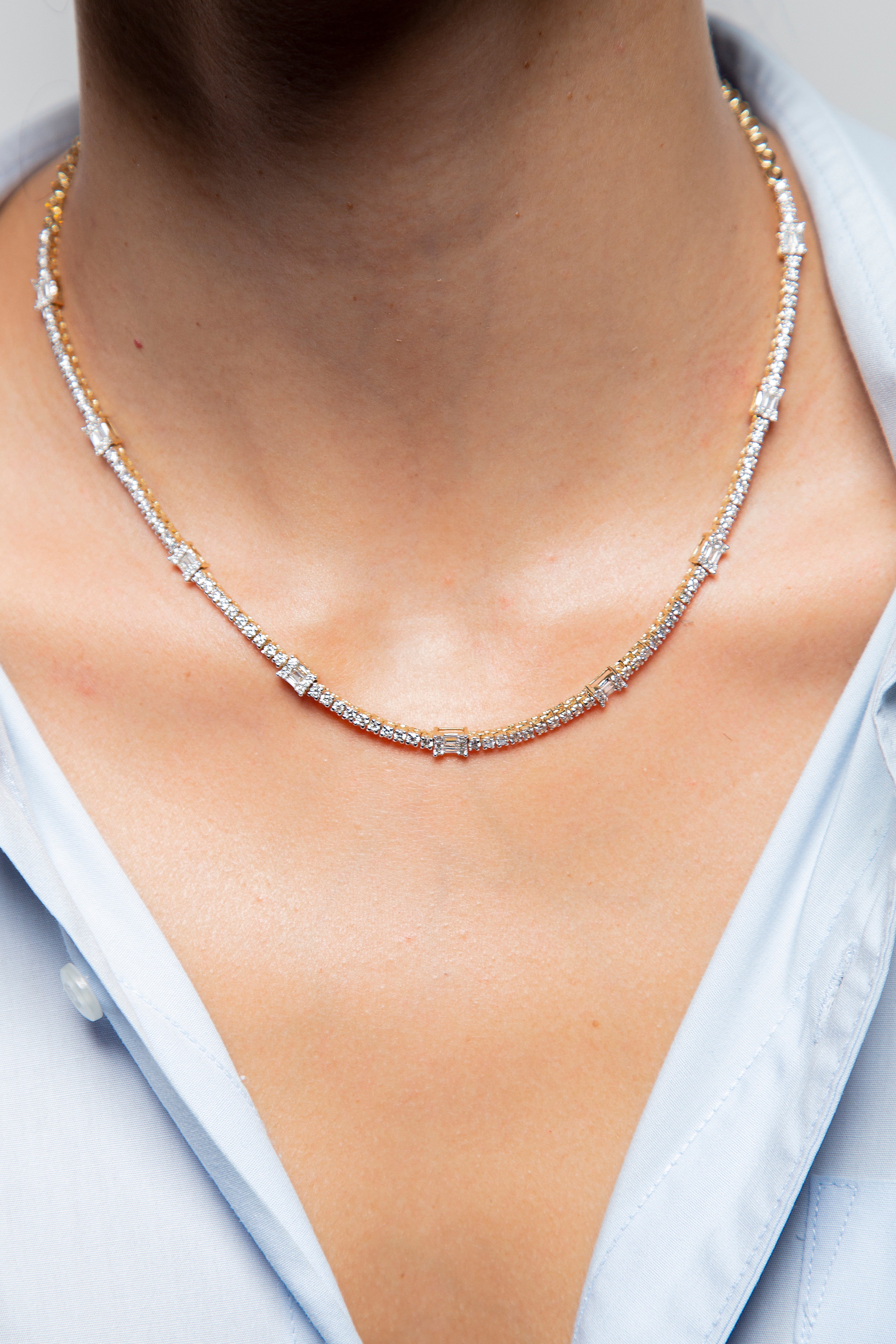 Collar Diamante Oro Amarillo 14K 3.5 ct.