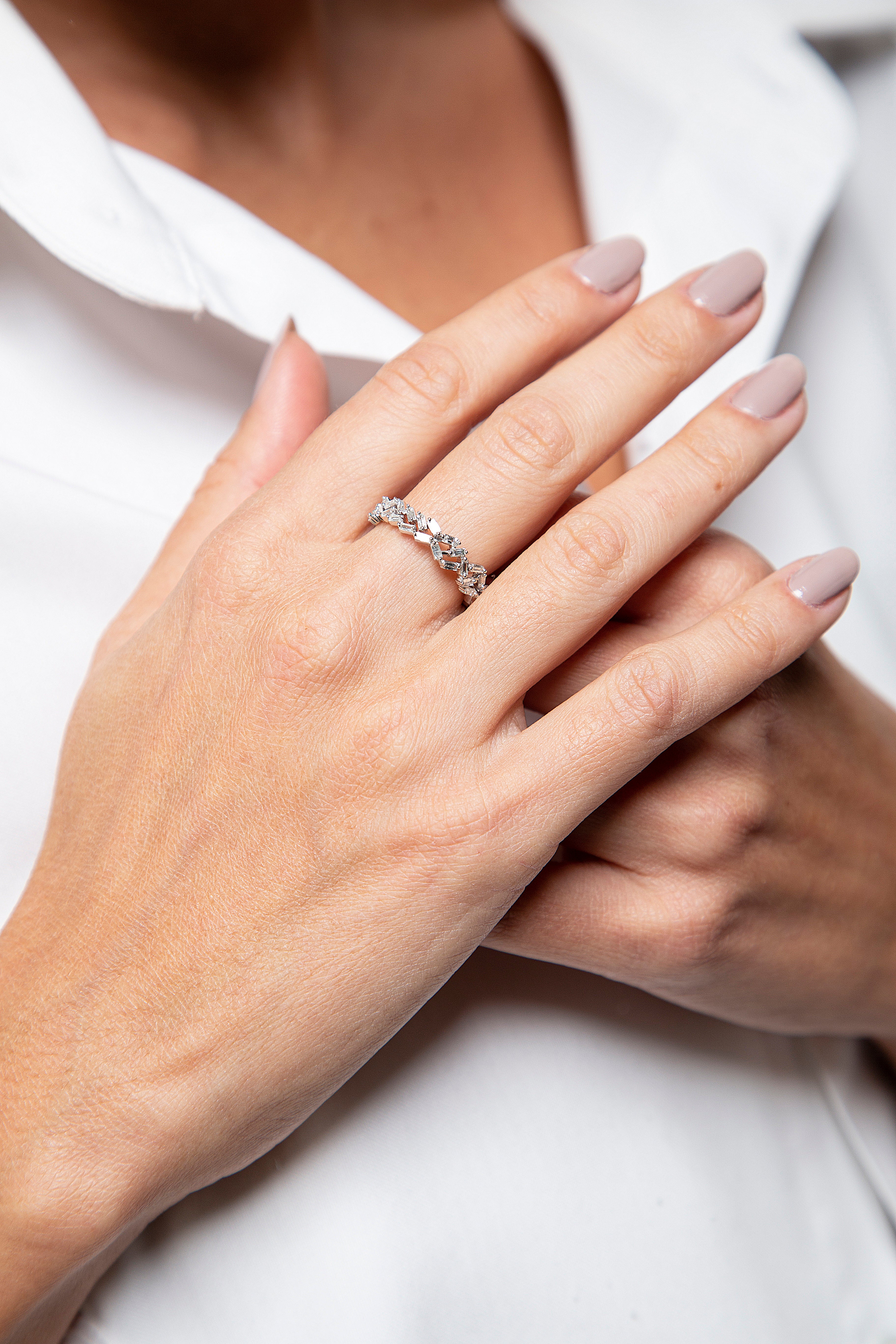 Anillo Churumbela Diamante Oro Blanco 14K 1.01 ct.