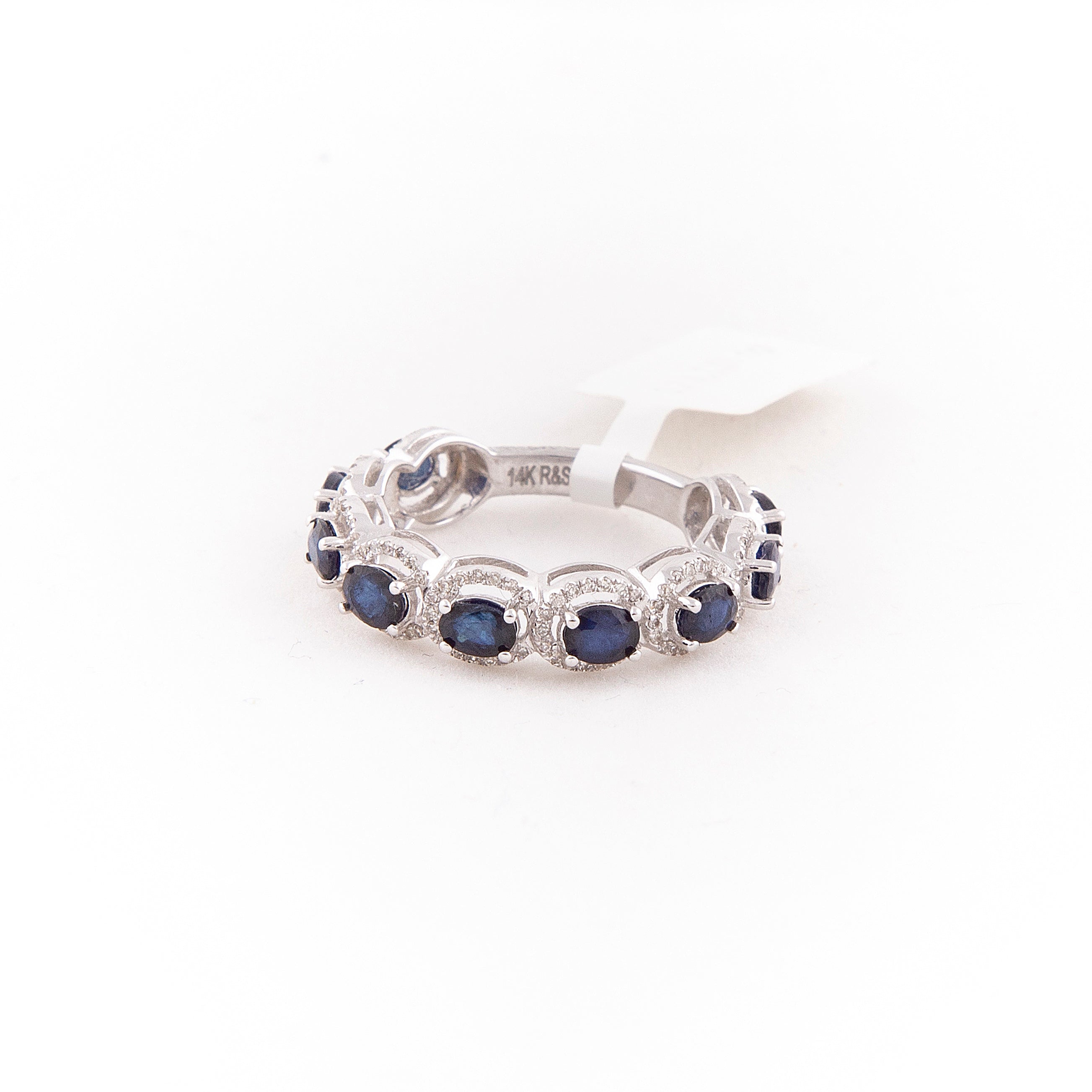 Anillo Halo Diamante Rubí Oro Blanco 14K 0.66 ct.