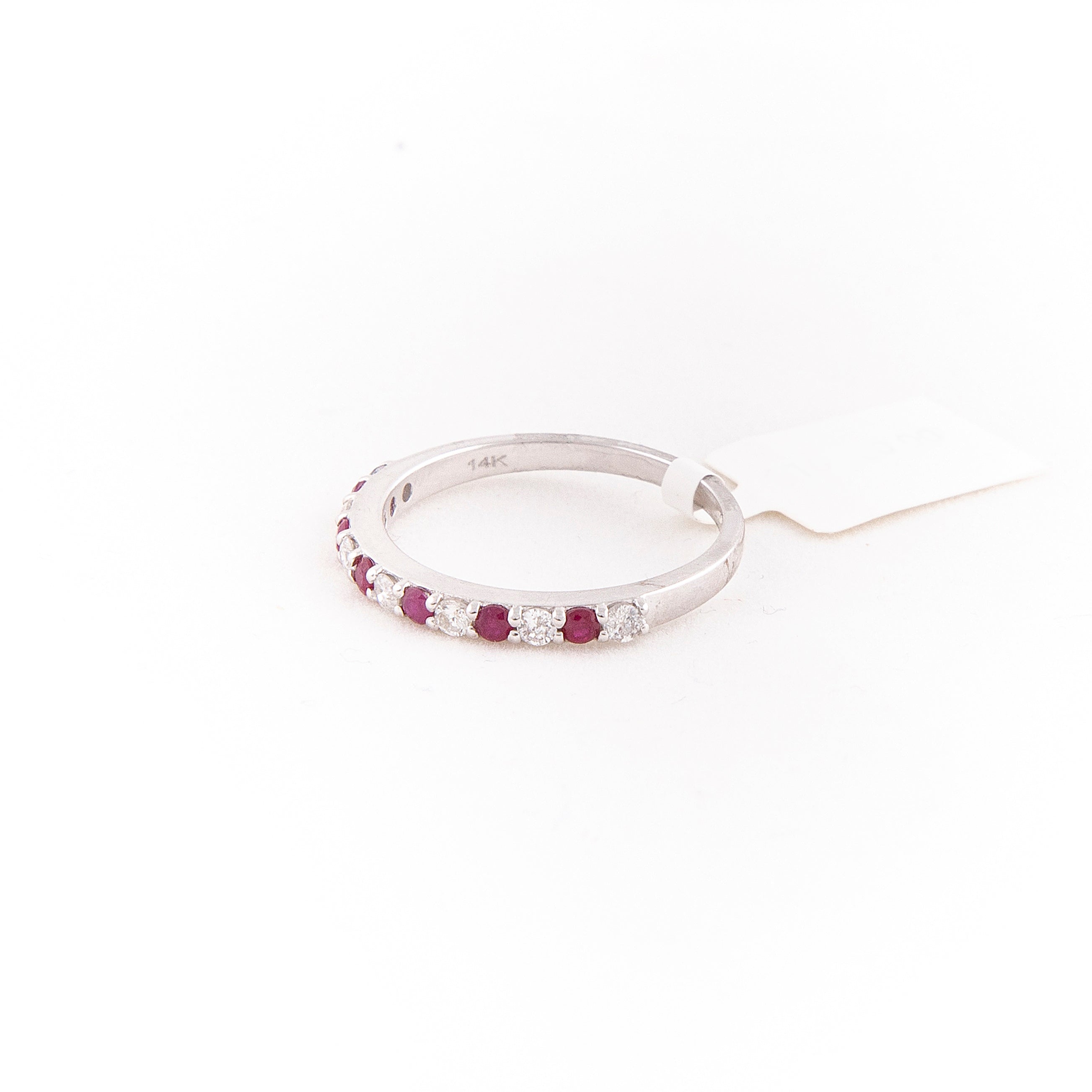 Anillo Churumbela Diamante Zafiro Oro Blanco 14K 2.38 ct.