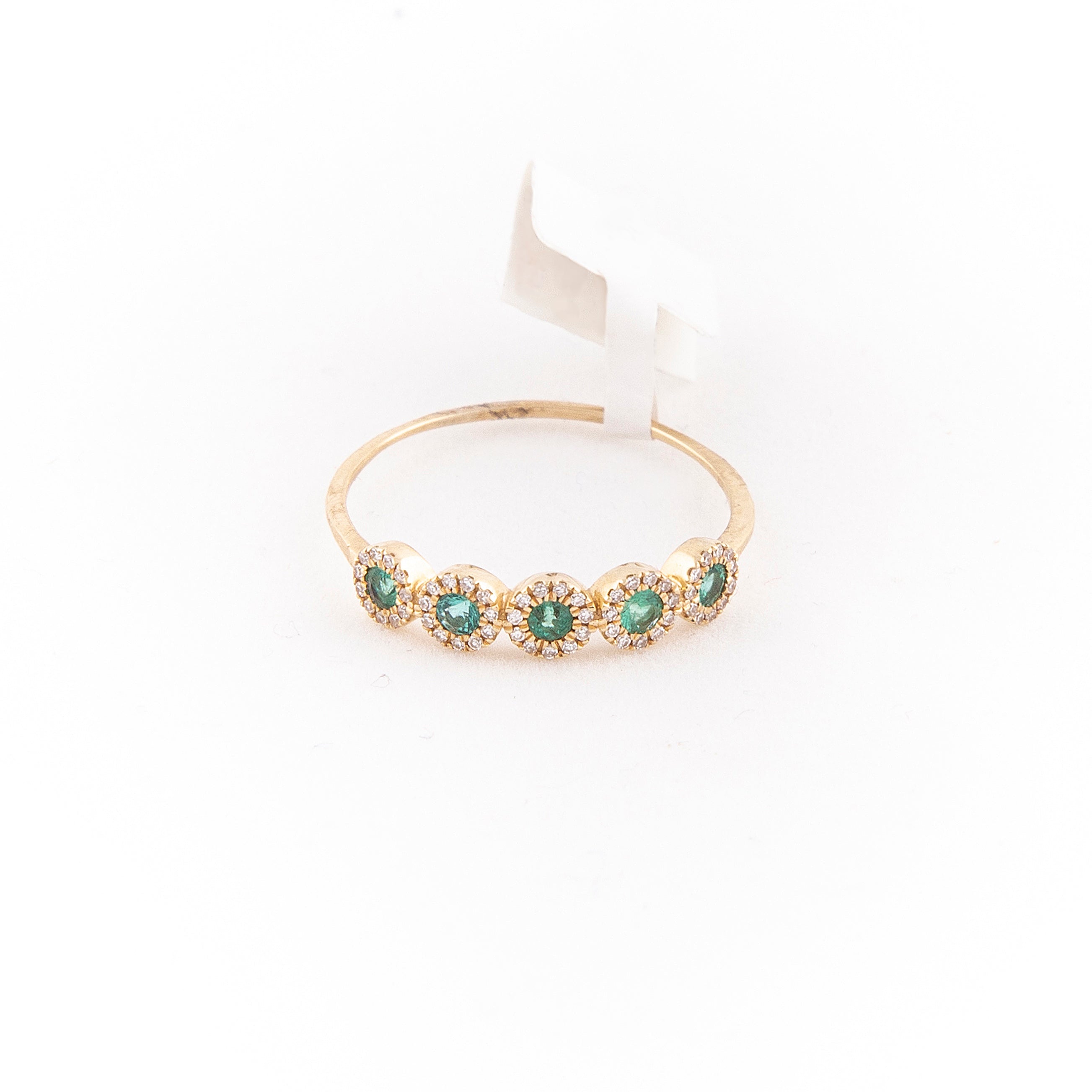 Anillo Diamante Esmeralda Oro Amarillo 14K 0.27 ct.