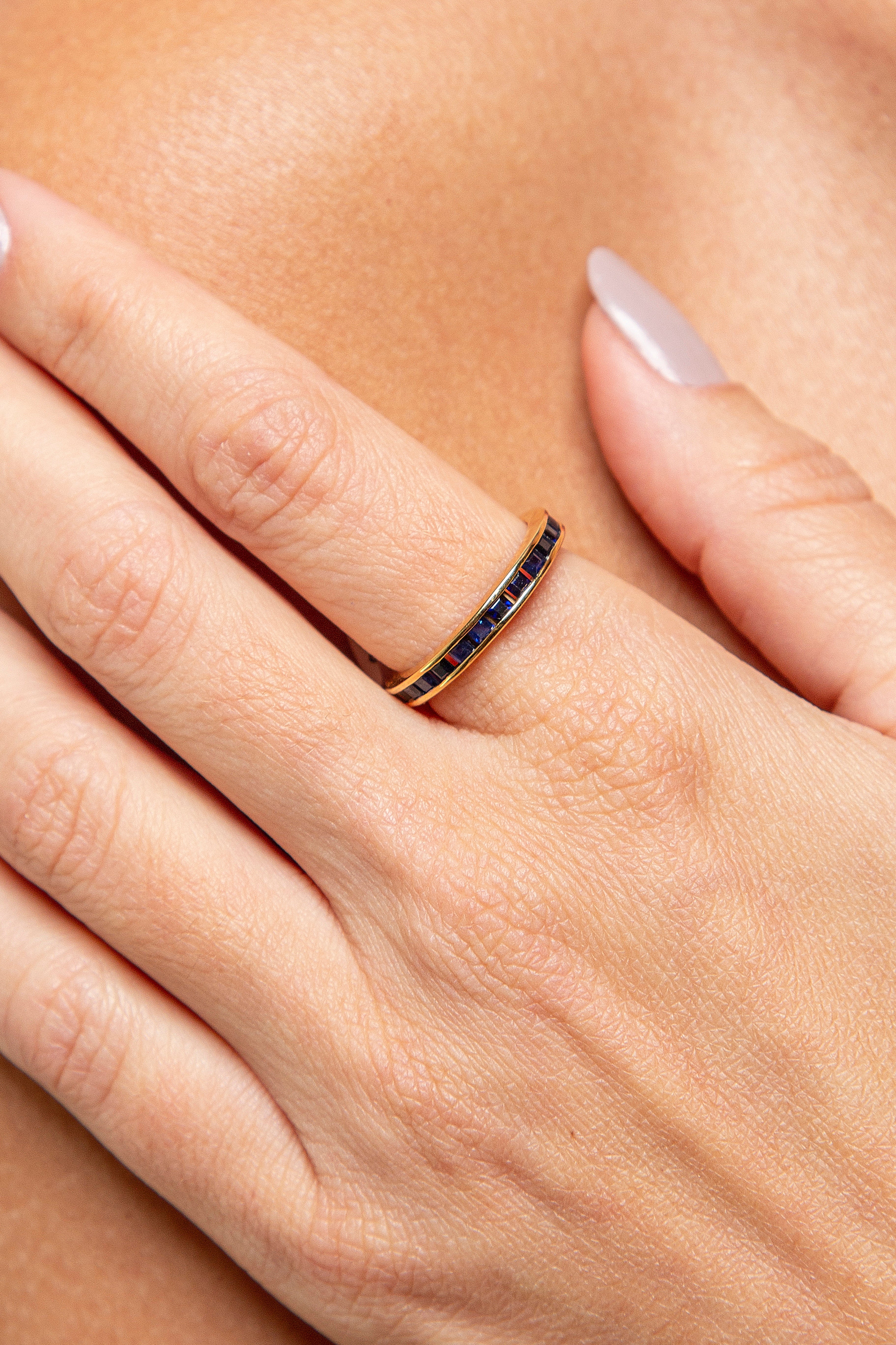 Anillo Churumbela Zafiro Oro Amarillo 14K 1.94 ct.