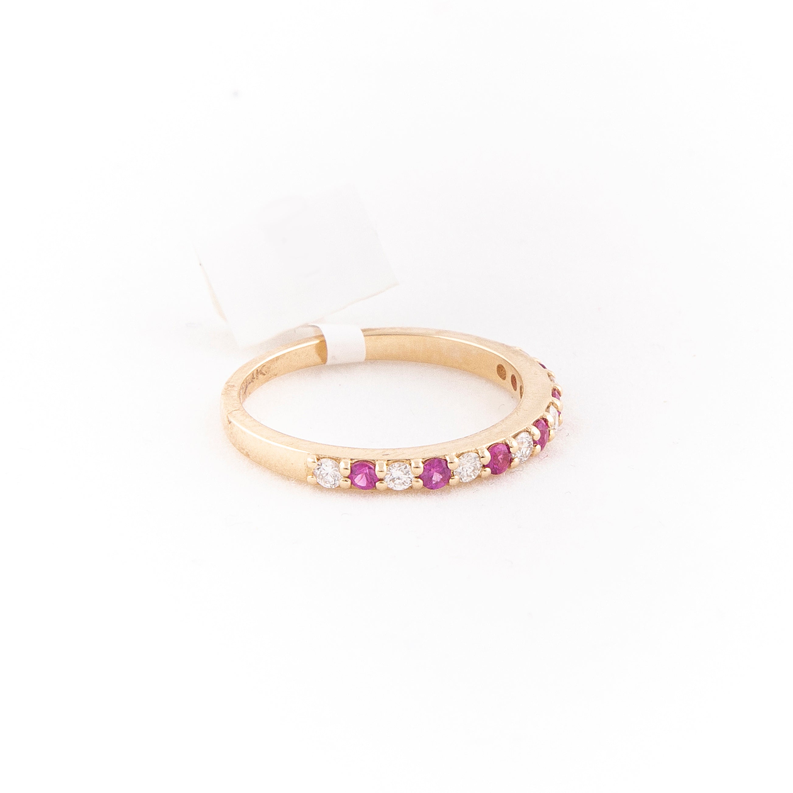 Anillo Churumbela Diamante Rubí Oro Amarillo 14K 0.45 ct.