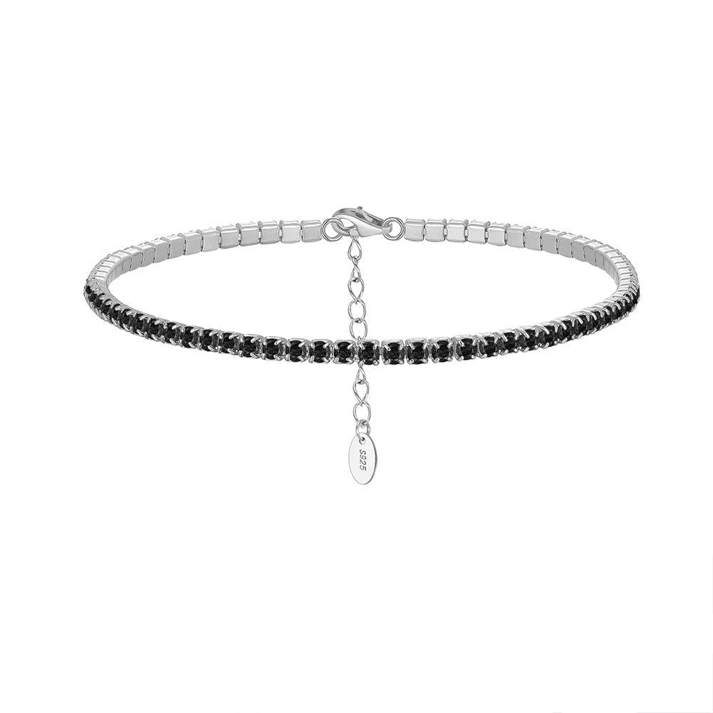 Pulsera Diseño Tennis Plata S925 Baño de oro 6.5+2"