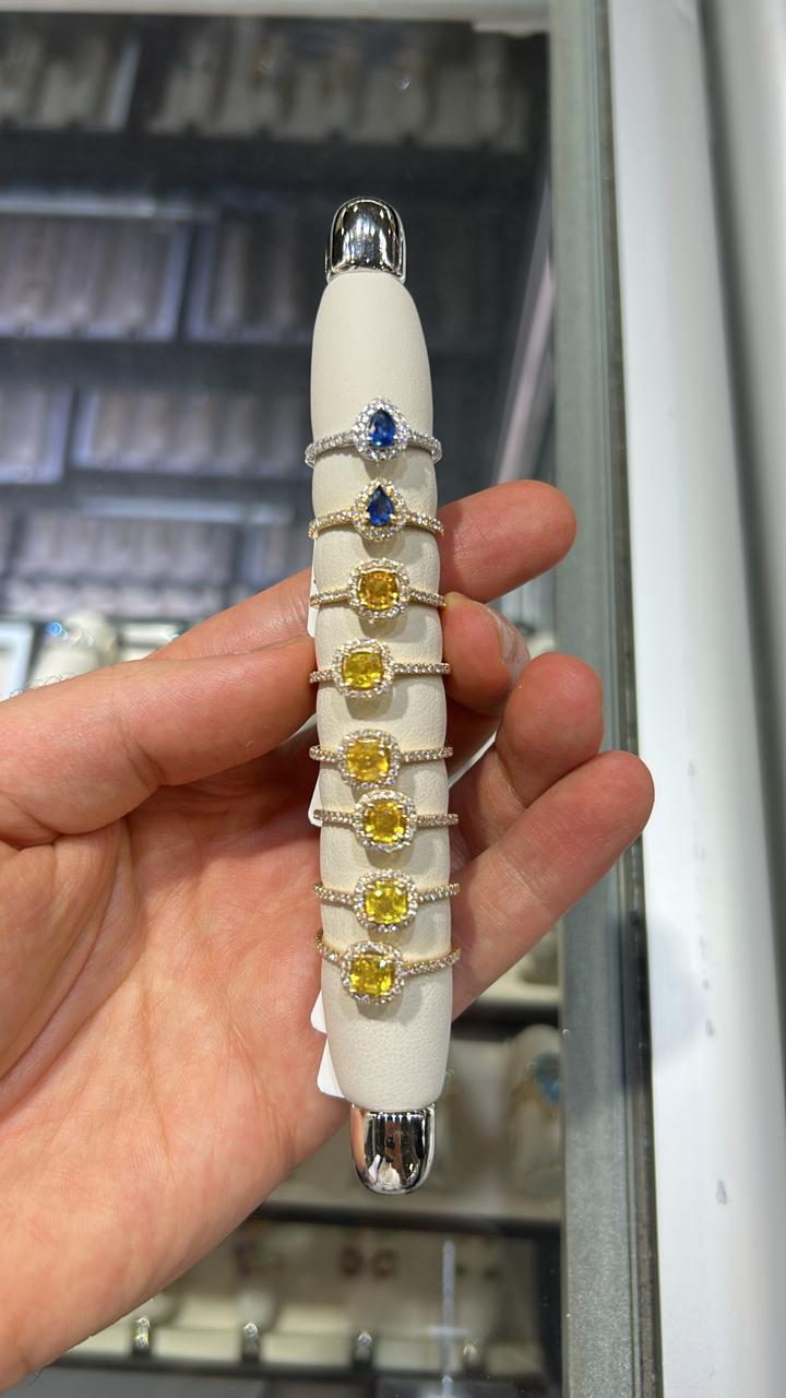 Anillo Zafiro Azul/Zafiro Amarillo