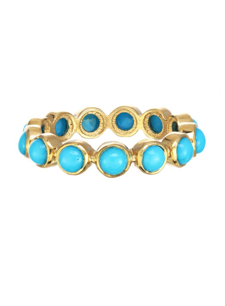 Anillo de Turquesa en Oro Amarillo de 18K 2.00ct