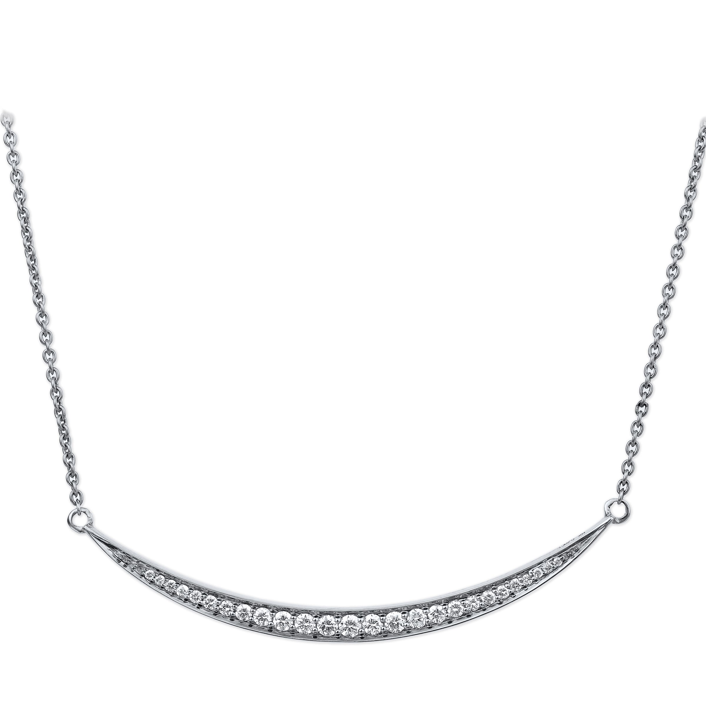 Collar de Diamantes en Oro Blanco de 14K 0.29ct