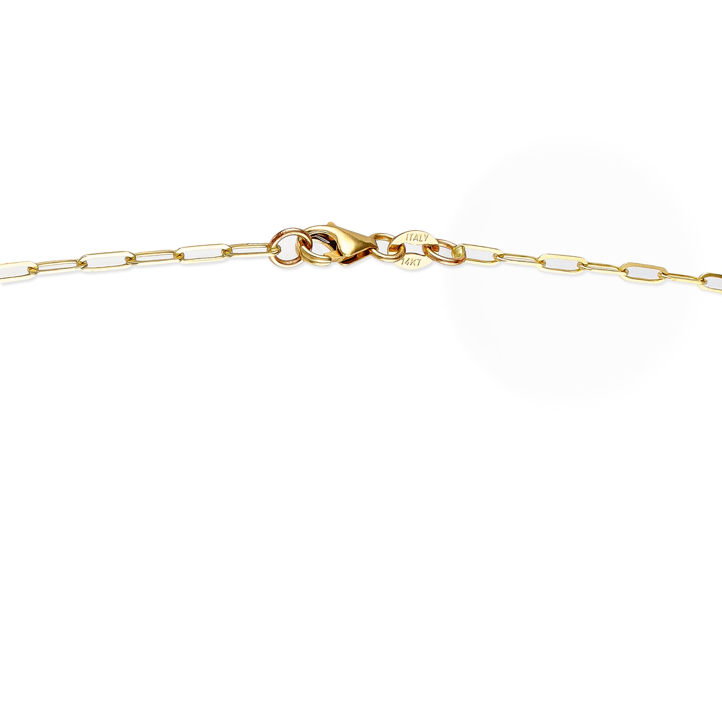 Collar De Clip Plano De Oro De 14Kt 2.30 G