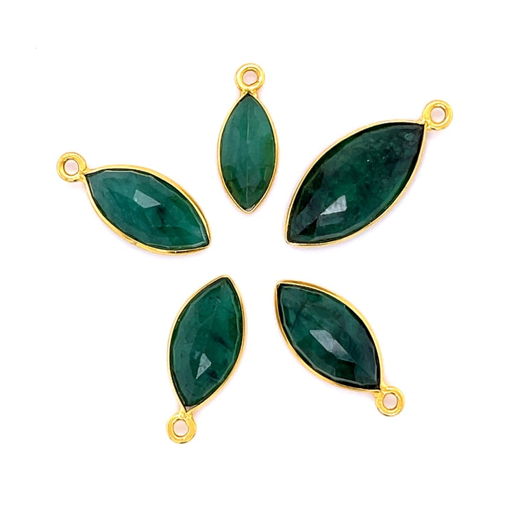 Colgante Marquesa Esmeralda Oro Amarillo De 18 Kt 3.74 Ct.