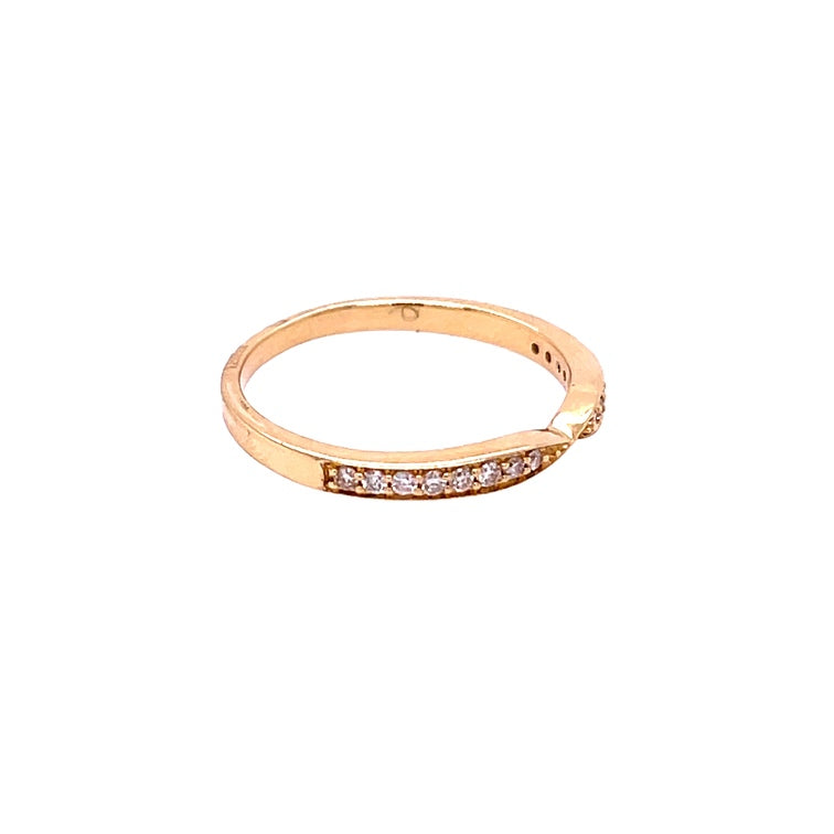 Anillo De Diamantes De Oro Amarillo De 14K 0.15 Ct.