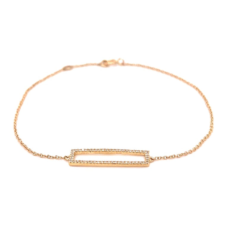 Pulsera de Diamantes en Oro Amarillo de 14K 0.13ct