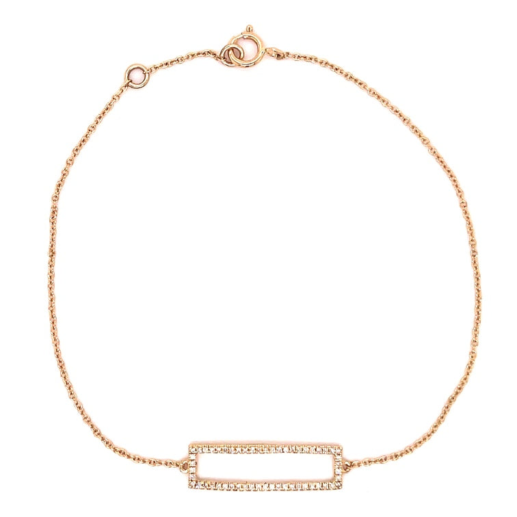 Pulsera de Diamantes en Oro Amarillo de 14K 0.13ct