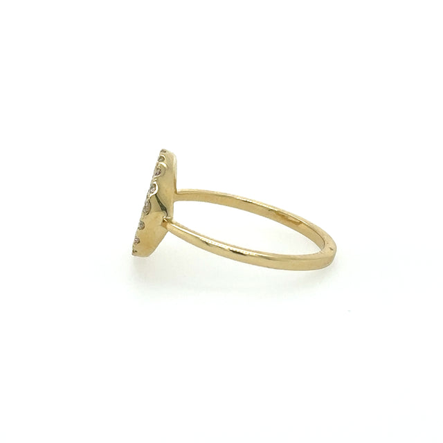 Anillo De Oro Amarillo & Diamantes 0.36 Ct.