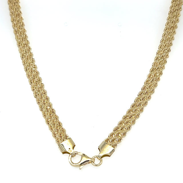 Collar De Oro Amarillo De 14Kt De 18" 8.50 G