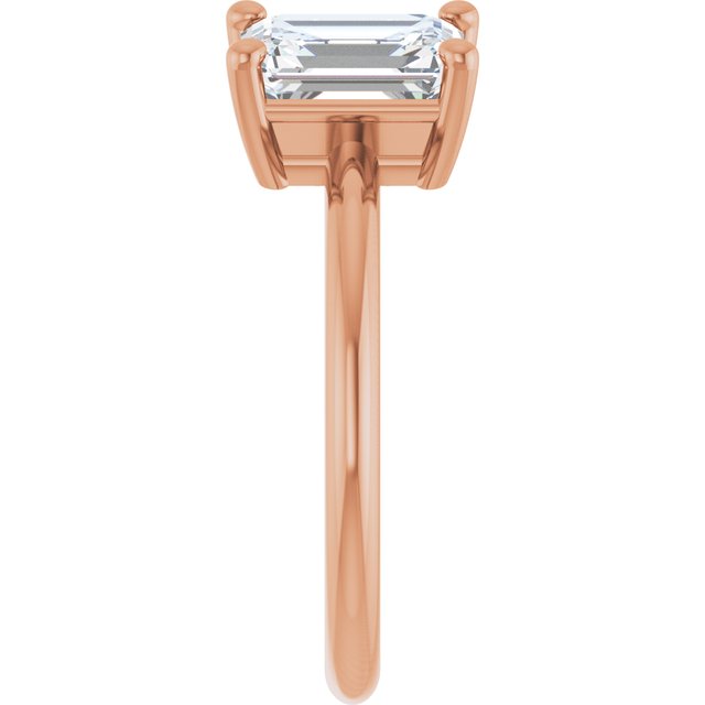 Anillo de Compromiso Esmeralda & Redondo Lab. 2.50 CT. Oro Rosa 14K