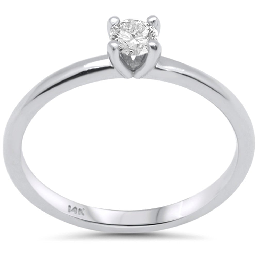 Anillo Solitaire De Diamante En Oro Blanco De 14K .50Ct