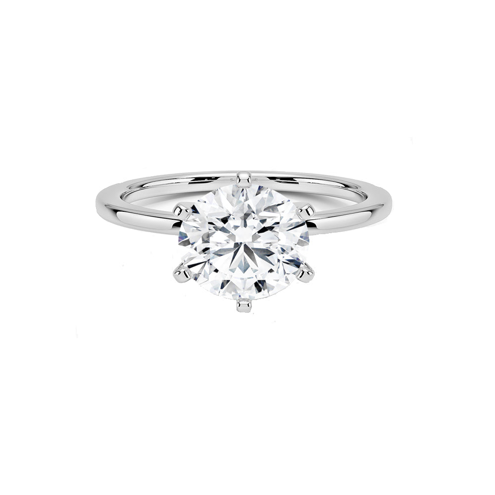 Anillo Solitaire De Diamante En Oro Blanco De 14K 1.00 Ct
