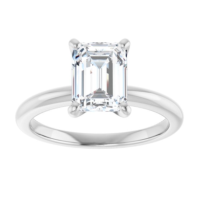Anillo de Compromiso Esmeralda Lab. 2.06 CT. Oro Blanco 14K