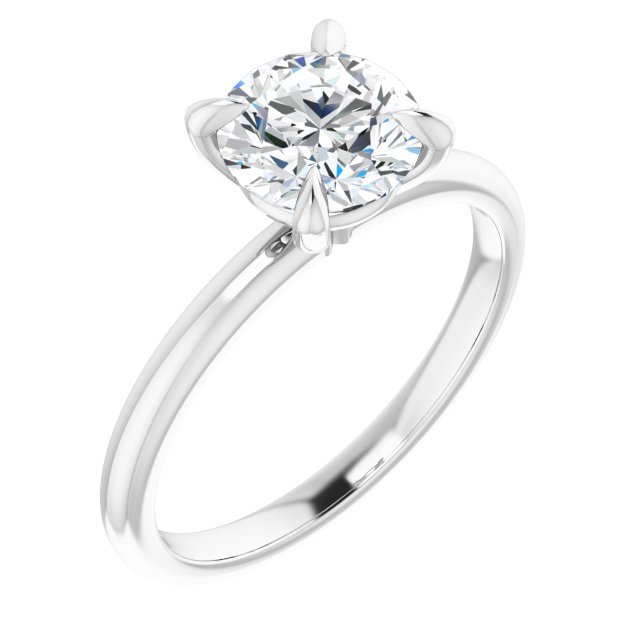 Anillo de Compromiso con Diamante de Laboratorio Redondo 1.06 Quilates, Certificado IGI, en Oro Blanco de 14K