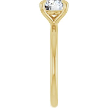 Anillo de Compromiso con Diamante de Laboratorio Redondo 1.50 Quilates, Certificado IGI, en Oro Amarillo de 14K