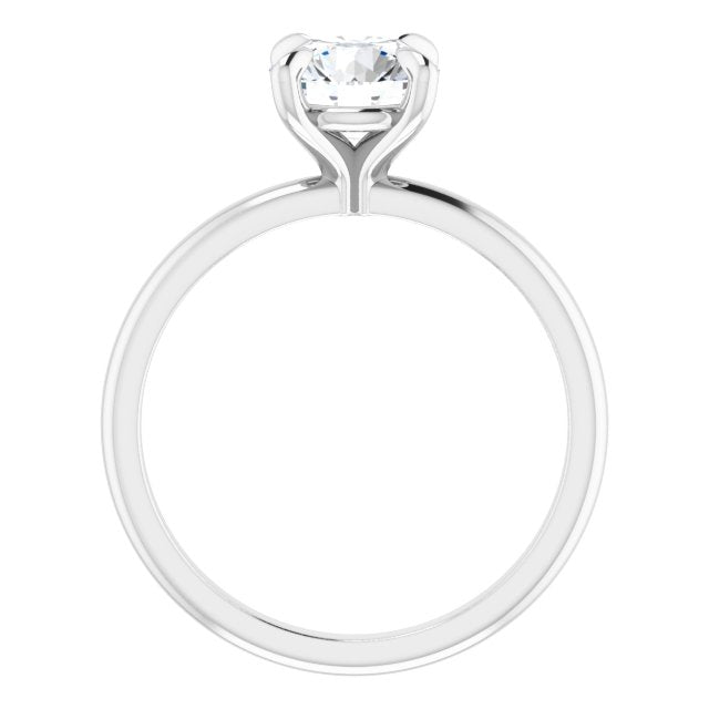 Anillo de Compromiso con Diamante de Laboratorio Redondo 1.06 Quilates, Certificado IGI, en Oro Blanco de 14K