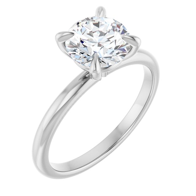 Anillo de Compromiso con Diamante de Laboratorio Redondo 1.50 Quilates, Certificado IGI, en Oro Blanco de 14K