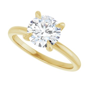 Anillo de Compromiso con Diamante de Laboratorio Redondo 1.50 Quilates, Certificado IGI, en Oro Amarillo de 14K