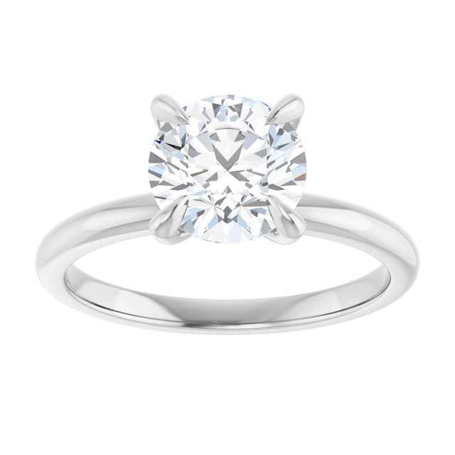 Anillo de Compromiso con Diamante de Laboratorio Redondo 1.50 Quilates, Certificado IGI, en Oro Blanco de 14K