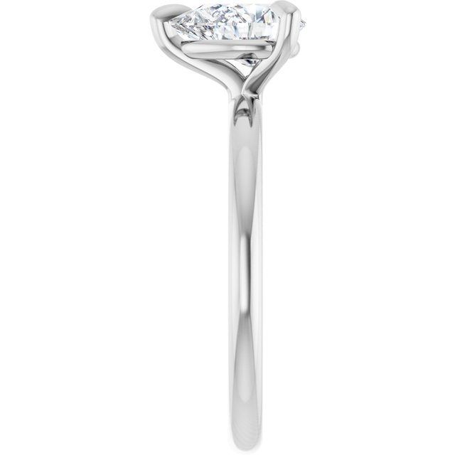 Anillo de Compromiso con Diamante de Laboratorio en Forma de Pera de 0.8 Quilate en Oro Blanco de 14K Certificado IGI