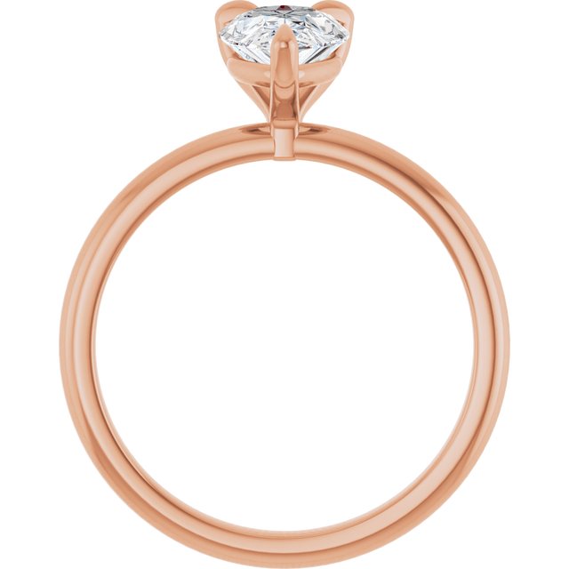 Anillo de Compromiso con Diamante de Laboratorio en Forma de Pera de 1 Quilate en Oro Rosa de 14K Certificado IGI