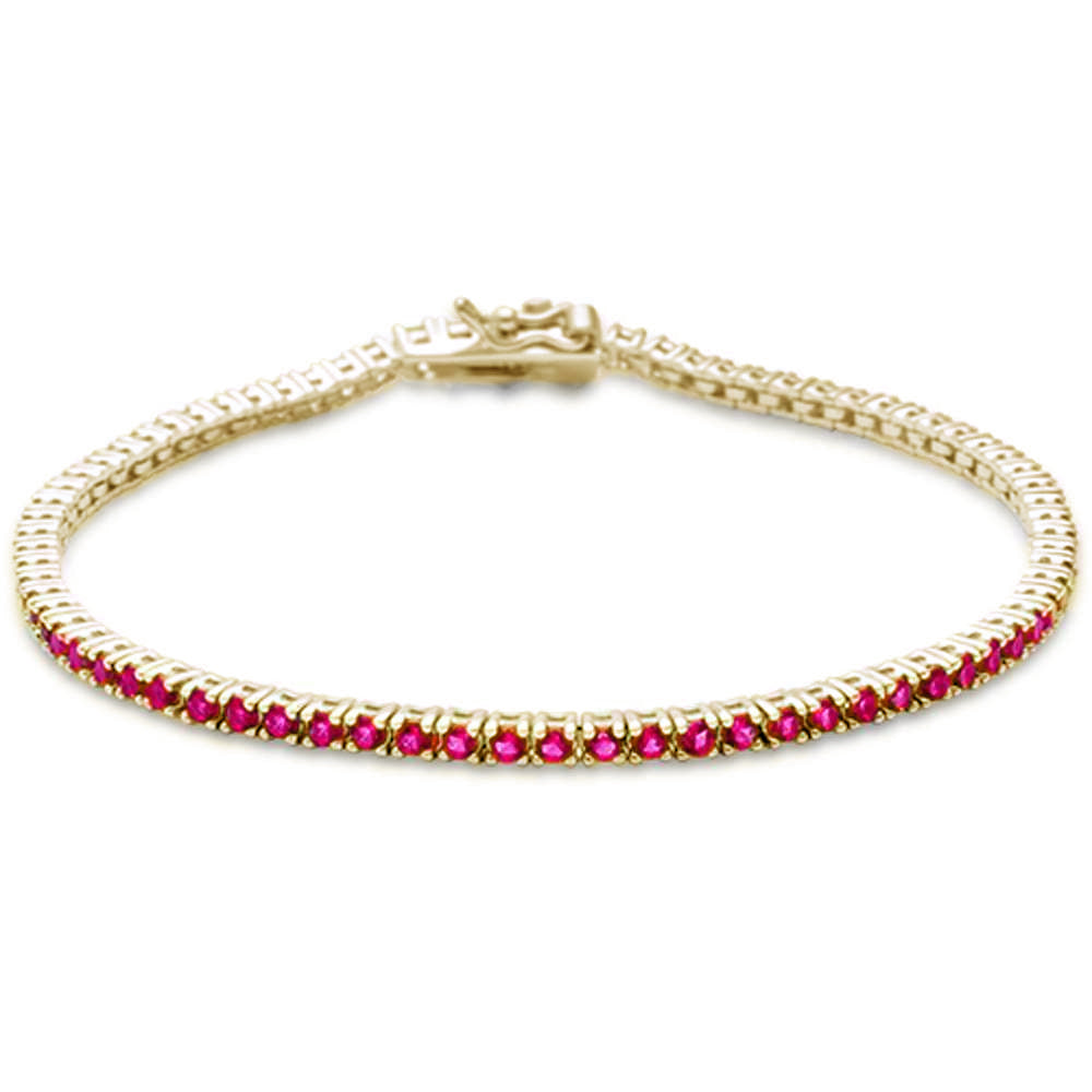 Ruby Bracelet in 14K Yellow Gold 1.67 CT