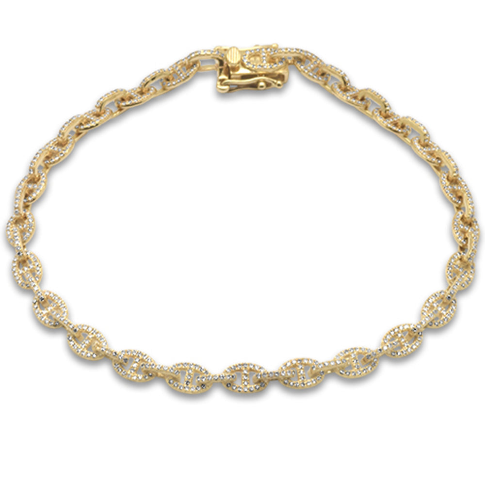 Pulsera Link De Diamante En Oro Amarillo De 14K 1.03Ct