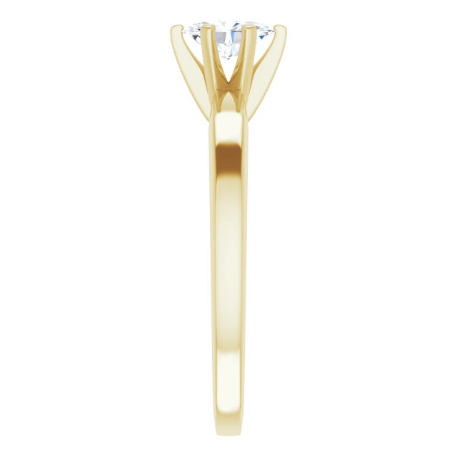 Anillo de Compromiso Ovalado  0.51 CT. Oro Amarillo 14K
